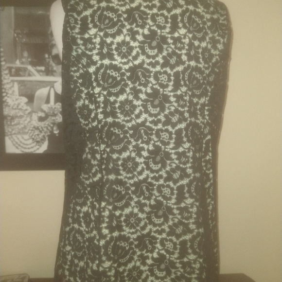 50s vintage Pinup girl Lace Keyhole top Large - Picture 6 of 8